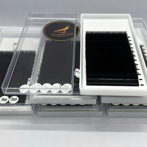 ขนตาปลอมแบบพัดสำเร็จรูป 10D 0.05 มม. C CC D M Curl Cashmere  ฐานหลวม ผลิตจาก PBT ของเกาหลี  พร้อมกล่องโลโก้สั่งทำได้ ขายส่งจำนวนมาก - Product Image 4