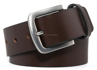 Ceinture pour homme en cuir pleine fleur de vache véritable, avec boucle en acier inoxydable, réglable, durable, écologique, idéale pour les costumes d'affaires et les occasions formelles.