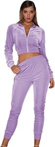 Custom Unisex Velour Winter Hooded Casual Solid Cotton <b>Jogger</b> <b>Set</b> Tracksuit - Product Image 3