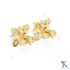 Lab Grown Diamond Geometric Star <b>Stud</b> Earrings 5 Stone Cluster 18K Solid Gold Fine Women's Jewelry Wedding Party Bridal - Product Image 6