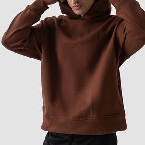 Pull-over ample tendance pour homme, sweat à capuche de qualité supérieure, logo personnalisé imprimé, couleur unie, mélange de coton, collection 2025 - Product Image 2