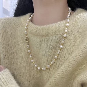 Collar de Perlas de Moda con Diseño de Cielo Estrellado para Mujer, Cadena de Clavícula de Lujo Ligero, Estilo de Moda de Verano, Cadena para el Cuello de Mujer - Product Image 4