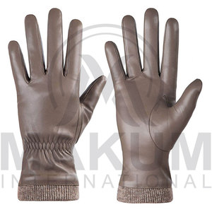 Fashion Warm Winter Windproof Genuine Leather Customer Demanded Dressing Gloves Cheap Price Plain Style Fashion Leather Gloves - Product Image 2