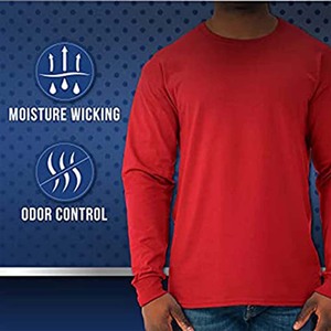 Camiseta de Manga Larga para Hombre, Corte Ajustado, Algodón Elástico, Cuello Redondo, Estilo Urbano Informal - Product Image 4