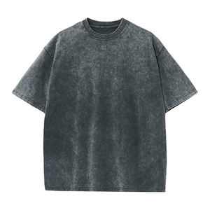 T-shirts personnalisés pour hommes, coupe ample, effet délavé, épaules tombantes, 100% coton, séchage rapide - Product Image 4