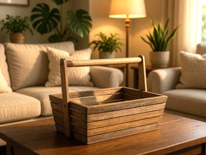 Organizador de Cubiertos de Madera Rústico para Cocina, Soporte de Encimera Hecho a Mano, Duradero, para Tenedores, Cuchillos y Cucharas, de la India - Product Image 6
