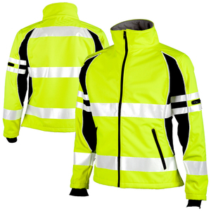 Chaqueta de Seguridad de Alta Visibilidad para Hombre, Impermeable, con Múltiples Bolsillos, Cinta Reflectante, Chaqueta Impermeable de Alta Visibilidad para Construcción - Product Image 1