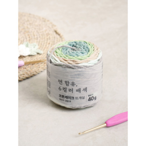 ผลิตภัณฑ์เส้นด้ายผสมเค้กฝ้ายถ่านสีเขียว40กรัม - Product Image 1