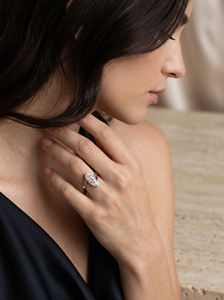 Anillo de Plata de Ley 925 con Moissanita Marquise, Diseño para Promesa, Compromiso, Boda, para Mujer - Product Image 6