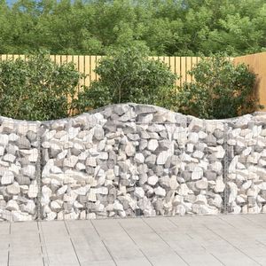 Ensemble de 4 grands paniers en métal galvanisé argenté robustes, collection de paniers gabions - Product Image 1