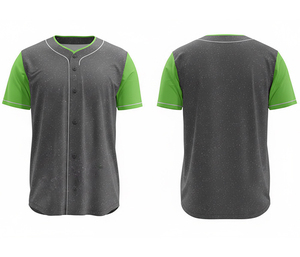 Camiseta de Béisbol al por Mayor, Nombre del Equipo 00, Morado y Verde Azulado, Impresión Sublimada, Unisex, Adulto, Manga Corta, Cierre de Botones, Ropa Deportiva - Product Image 6