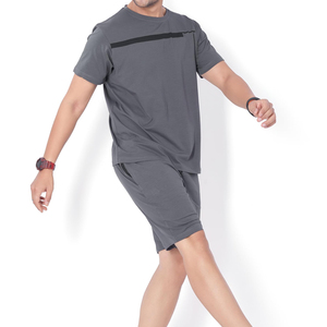 Wholesale Prices Summer Breathable Men Casual Twin <b>Set</b> High Quality OEM Service Short Sleeve T-Shirt & Shorts - Product Image 2