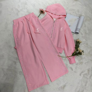 Cotton / Polyester Made Two Piece Rhinestone Tracksuit For Men Best Selling High Quality Rhinestone Tracksuit - Product Image 5