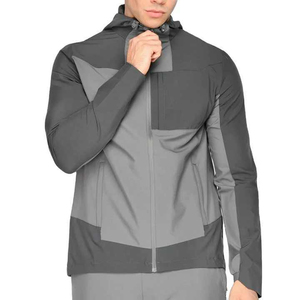 Rhino Fitness Unisex <b>Hooded</b> Windproof Breathable Lightweight Sport Jacket Full Sleeve Avant-Garde Hip-Hop Streetwear Zipper Fly - Product Image 1