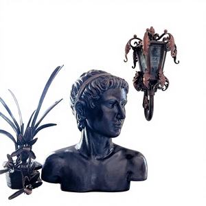 Sculpture de buste de femme en fer forgé de qualité supérieure, 100% forgée à la main, classique, élégante, décoration d'intérieur, ornement de table - Product Image 1