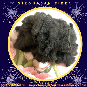 Fibres de polyester recyclées PSF SD, solides et sèches, noires, du fabricant Vikohasan, pour la fabrication de tissus non tissés, de fils de polyester et de géotextiles. - Product Image 6