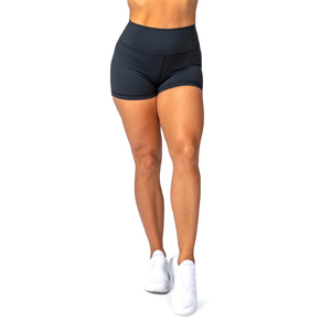 Shorts de sport, fitness et yoga personnalisables en tissu extensible de qualité supérieure, couleur unie, modèle 2026 – Fournisseur fiable - Product Image 1