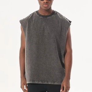 Camiseta Deportiva Personalizada para Hombre, Fabricante OEM, Camiseta sin Mangas para Entrenamiento en el Gimnasio, Tejido Transpirable para Marcas y Pedidos al por Mayor - Product Image 3