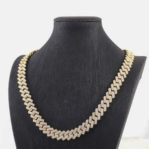 Luxury <b>Iced</b> <b>Out</b> Cuban Link Moissanite <b>Chain</b> Necklace in 925 Sterling Silver for Men Hip Hop Jewelry - Product Image 1