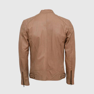 Veste en cuir grande taille pour homme, col montant, pour l'extérieur, vente en gros - Product Image 3