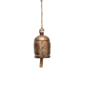 Wholesale Rustic Christmas Decoration Vintage <b>Cow</b> <b>Bells</b> Handmade Golden Harmony <b>Bells</b> on Jute Rope For Xmas Tree Holiday Decor - Product Image 4