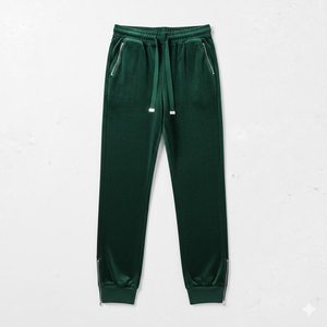 Conjunto Deportivo Ecológico para Mujer, Color Verde Oscuro, con Capucha, para Otoño, Manga Larga, Cierre con Cordón, Bolsillos Laterales, Color Sólido, Estilo Casual - Product Image 3