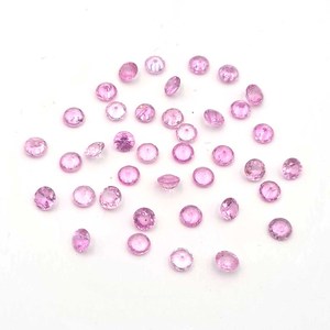 Saphir rose naturel, taille ronde, facetté, pierres précieuses en vrac, lot de 1 à 5 mm, pour la création de bijoux faits main - Product Image 3
