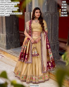 Lehenga Choli Marron Virasat Traditionnel pour Fête, Longueur au Sol, pour Femme - Product Image 2
