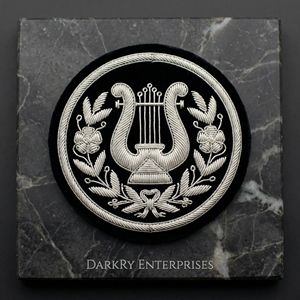 Parche de insignia masónica de diablo con paloma, bordado a mano, de ala azul claro, con hilo de oro personalizado, para fabricantes de escudos de logia. - Product Image 4