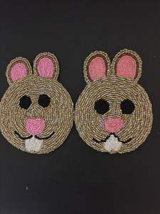 ชุดจานรองแก้วทำมือจากลูกปัดเม็ดเล็ก รูปทรงสี่เหลี่ยม สำหรับป้องกันโต๊ะ เหมาะสำหรับใช้ในบ้าน บาร์ งานเลี้ยงค็อกเทล ร้านอาหาร - Product Image 2