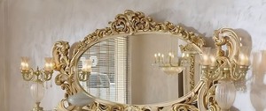 Royal Luxury Solid Teak Wood <b>Console</b> <b>Table</b> Victorian <b>Gold</b> Carved Sideboard Cabinet Grand Oval Mirror Living Room Buffet Set - Product Image 2