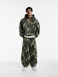 Custom <b>Mens</b> Camouflage Mid Waist Midweight Loose Fit Casual Streetwear <b>Jogger</b> Pants 100% <b>Polyester</b> - Product Image 4