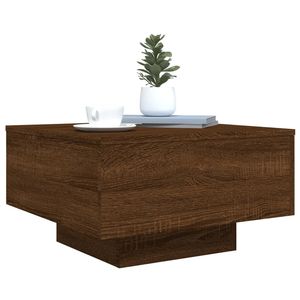 Tavolino da caffè in legno ingegnerizzato color rovere marrone, dimensioni 21,7 x 21,7 x 12,2 pollici - Product Image 4