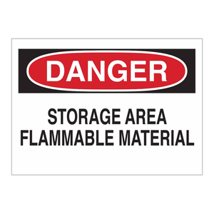 Panneau de signalisation de danger de stockage de matériaux inflammables - Panneau de signalisation en PVC pour les zones industrielles, les laboratoires et les entrepôts - Product Image 1