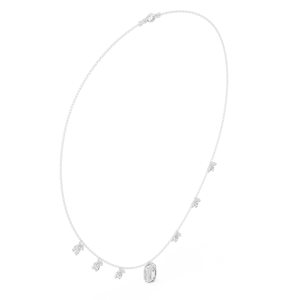 Collar de Diamantes en Oro, Corte Pera, Minimalista, para Mujer, Uso Diario, Reuniones Profesionales, con Diamantes Certificados por IGI - Product Image 3