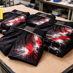 Shorts de boxe Muay Thai SAMAVIA |   Commandes RTS et commandes en gros |   Shorts de combat sublimés |   Fabricant en gros - Product Image 5