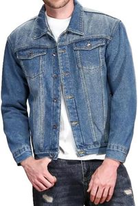 Blouson en jean premium pour homme, délavé vintage, en coton, boutonné, style streetwear décontracté, vêtement d'extérieur, personnalisable OEM ODM, vente en gros - Product Image 3