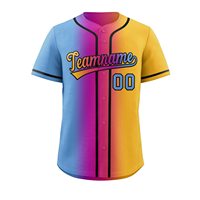 Maillot de baseball classique style équipe imprimé, tissu respirant doux, léger, coupe flexible, manches courtes, protection UV