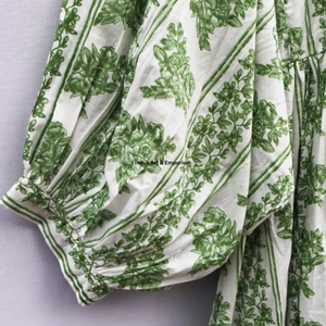 Beautiful floral Cotton Block Printed dress Dress For Casual wear Hand Block Printed Dress - Product Image 5