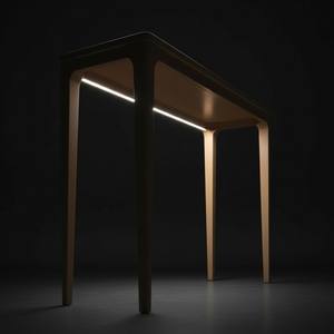 Table basse rectangulaire PKP moderne pour salon, style Vietnamien, en bois d'hévéa durable, placage MDF, finition blanc nacré et abricot sherbet - Product Image 6