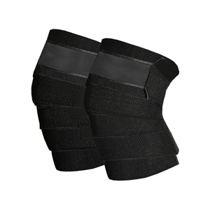 Wholesale Custom Color and Logo Elastic Heavy Duty Neoprene Fitness <b>Knee</b> <b>Wraps</b> Powerlifting Weight Lifting <b>Wrap</b> Gym Fitness <b>Wrap</b> - Product Image 4