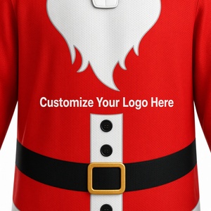 Jersey de Hockey sobre Hielo Personalizado de Santa Claus para Hombre, Rojo y Blanco, Manga Larga, Sublimado, 100% Poliéster, Transpirable, Ropa Deportiva de Invierno - Product Image 2