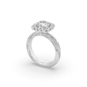 Impresionante Anillo de Diamante Redondo Brillante de 2.312 Quilates, Creado en Laboratorio, Estilo Único, Ligero, Oro Sólido de 10K o 14K, Ético y Ecológico - Product Image 4