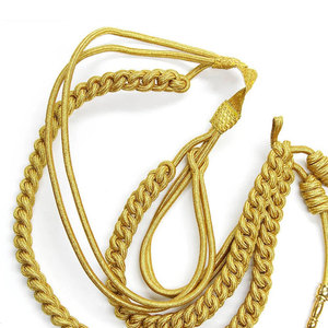 High Quality 100% Cotton Customized Reflective Drawcord Lanyard Cords 8 Strand <b>Braided</b> Coated Finish Uniform <b>Accessory</b> - Product Image 1