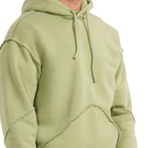 Sweat à capuche personnalisé pour homme, vente en gros, sweat-shirt uni à capuche avec poche kangourou, cordon de serrage, poignets côtelés, streetwear décontracté, OEM - Product Image 4