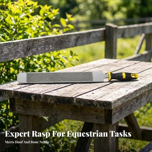 Raspador de pezuñas de caballo de alta resistencia con ranuras finas, herramienta de herrador de 14 pulgadas, duradero para herradores - Product Image 2
