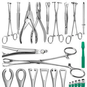 Pince chirurgicale en acier inoxydable pour piercing d'oreille et de nez, réutilisable, instrument manuel ORL, classe I, certifié CE - Product Image 1