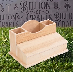 Premium Wooden Rectangle Home Office Jewelry <b>Box</b> Foldable Card Pen Holder Desk Organizer Modern Luxury Eco Friendly Wholesale - Product Image 4