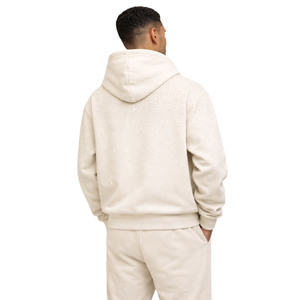 Minimal Rhinestone Hoodies Oversized Heavy Cotton Fleece <b>Pullover</b> Custom Logo High Quality Low MOQ Supplier - Product Image 2