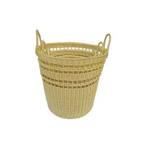 Juego de Cestas Redondas de Ratán Blanco Ecológico (Juego de 3) - Decoración para el Hogar y Hoteles - Product Image 1